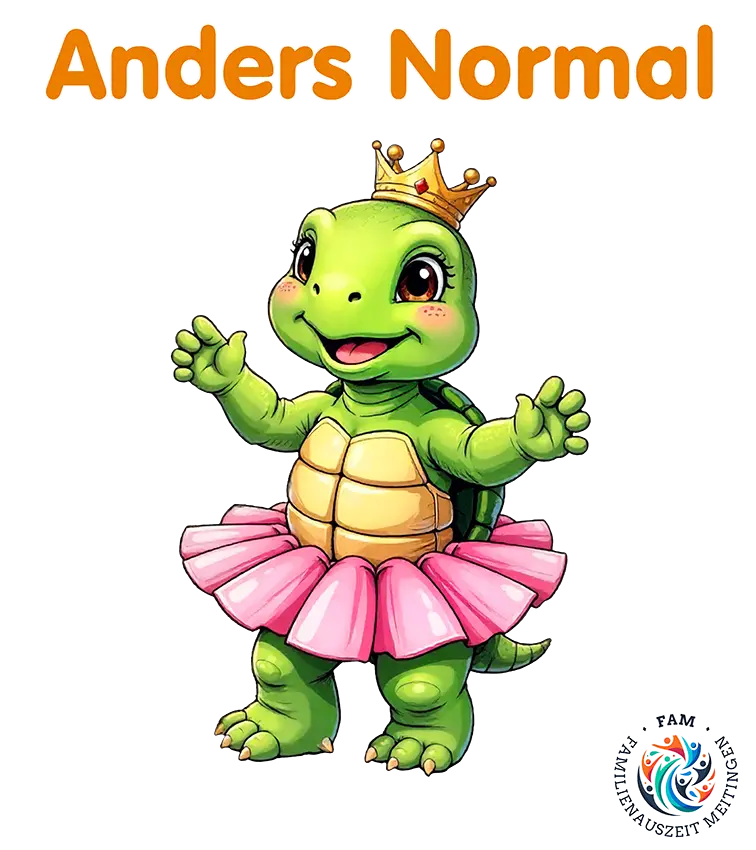 Schildkröte im Rock mit Krone